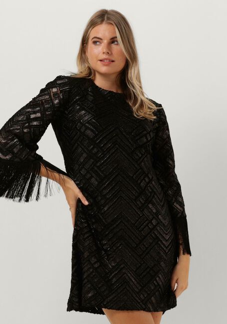 ANA ALCAZAR Mini robe 60S DRESS FRINGES en noir - large