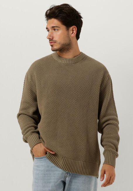 SELECTED HOMME Pull SLHBERT RELAXED LS KNIT en vert - large