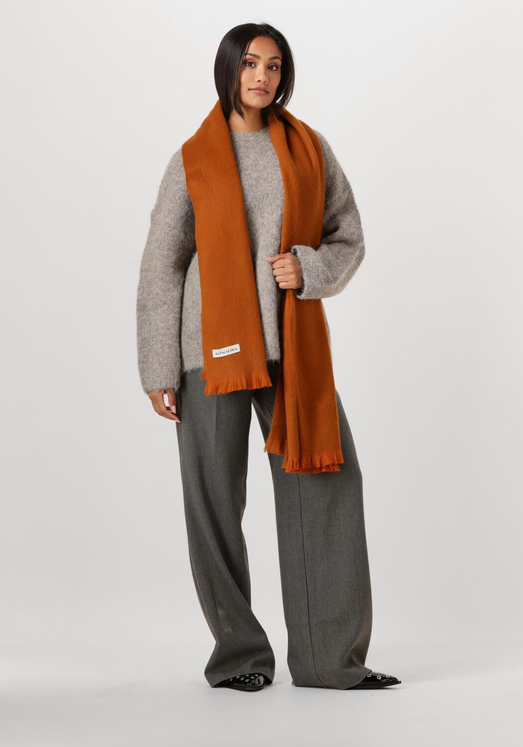 ALPACA LOCA 401 SCARF Foulard en camel - large