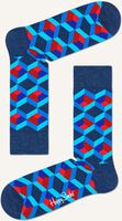 Blauwe HAPPY SOCKS Sokken OPTIC SQUERE - medium