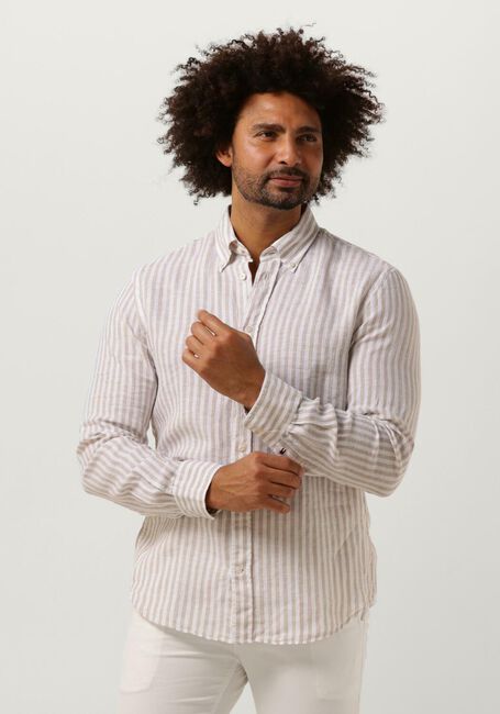 TOMMY HILFIGER Chemise décontracté DC BOLD LINEN STRIPE SHIRT en beige - large