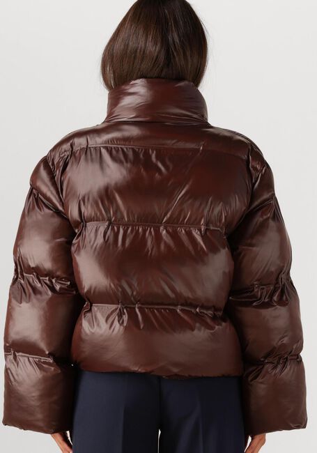 Bruine NEO NOIR Gewatteerde jas RHEA SHINY PUFFER JACKET - large