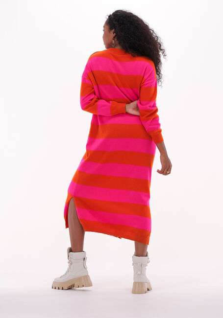 YDENCE Robe midi KNITTED DRESS HOLLY en marron - large