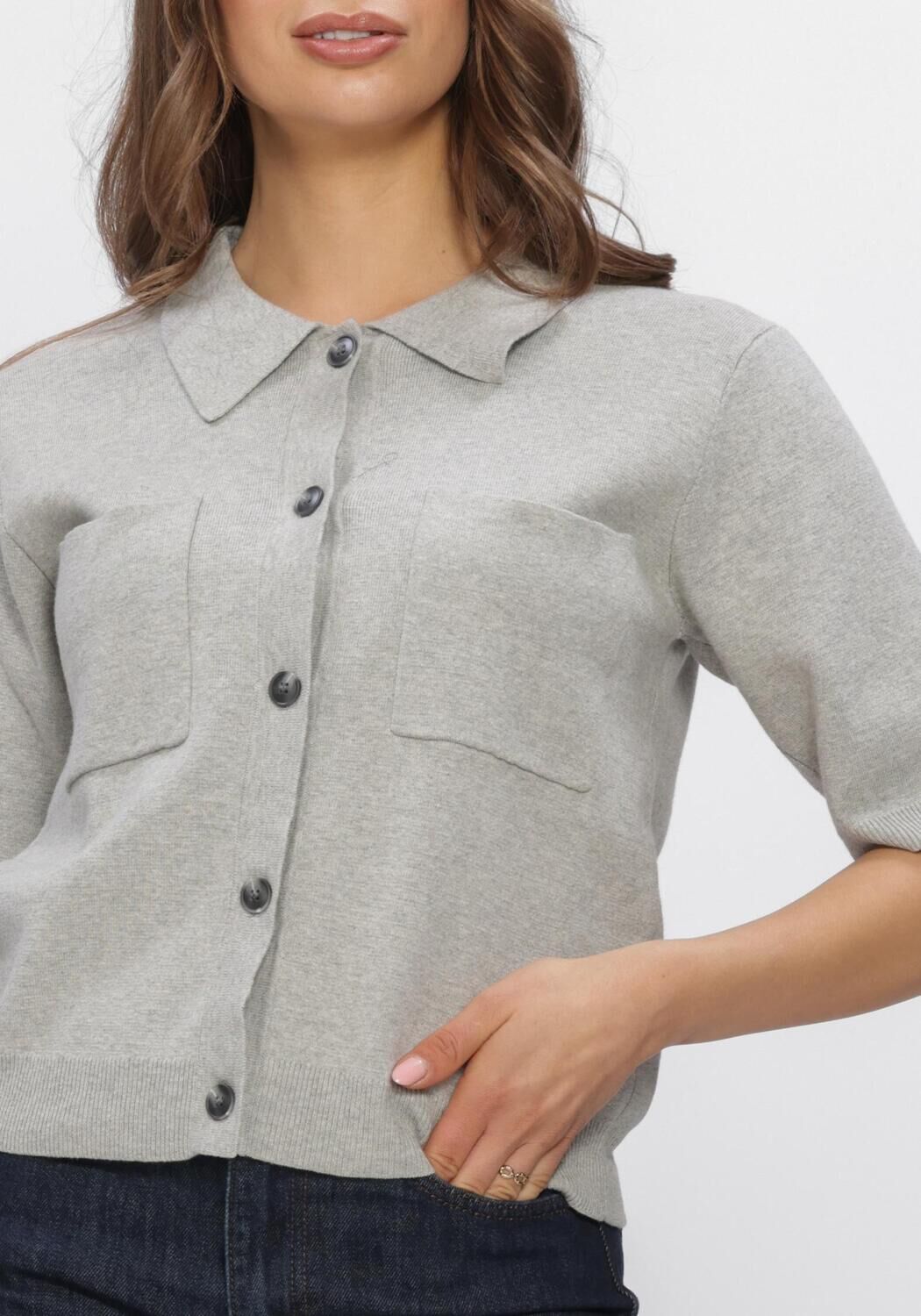 Grijze MY ESSENTIAL WARDROBE Vest MWSTINO KNIT CARDIGAN - large