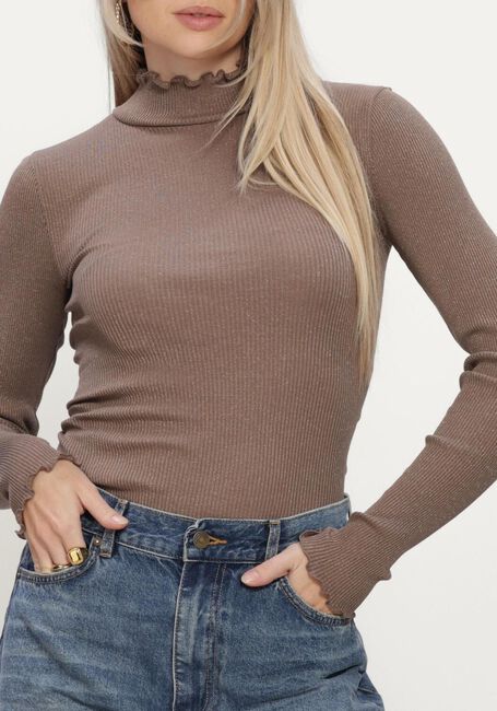 ROSEMUNDE Haut BOSTON TURTLENECK W/ LUREX en marron - large