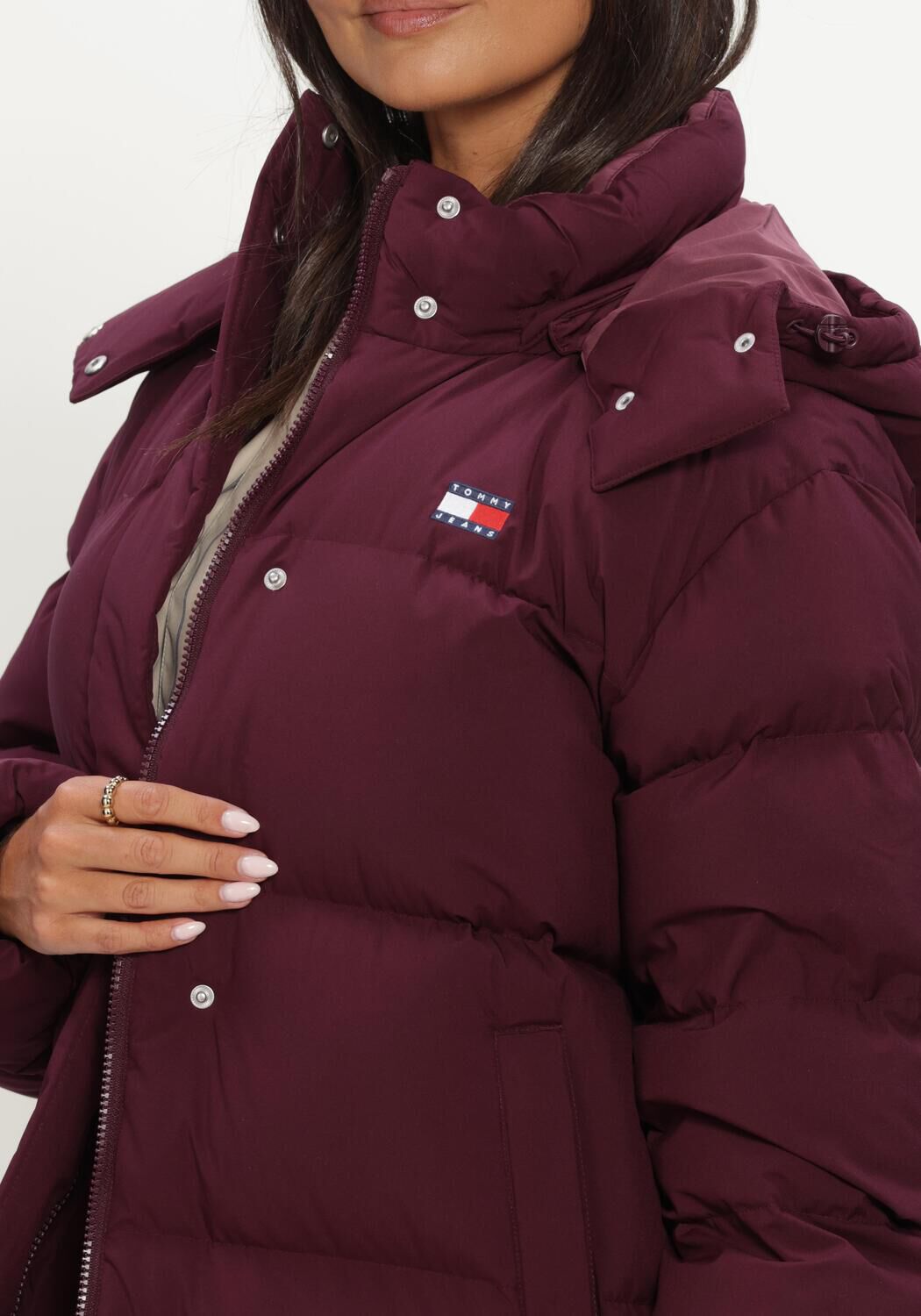 TOMMY JEANS Veste matelass&eacute; TJW ALASKA LONG PUFFER Bordeaux - large