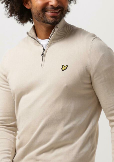 LYLE & SCOTT Pull QUARTER ZIP JUMPER en beige - large