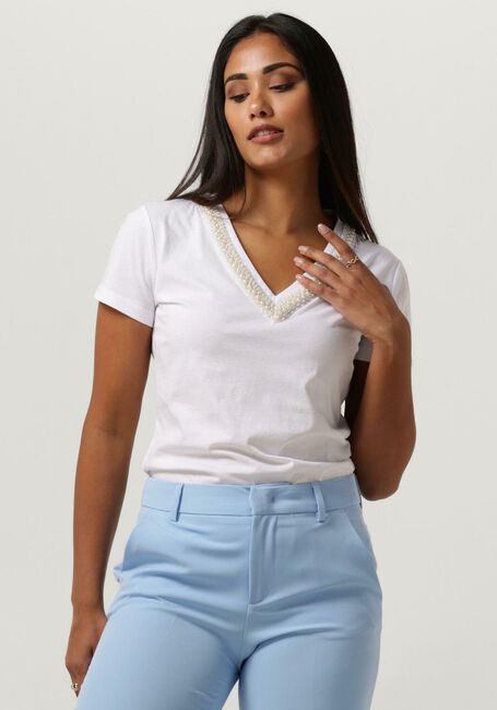 LIU JO T-shirt JERSEY JEWEL NECK T-SHIRT en blanc - large