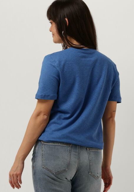 ACCESS Haut SHORT-SLEEVE V BLOUSE en bleu - large