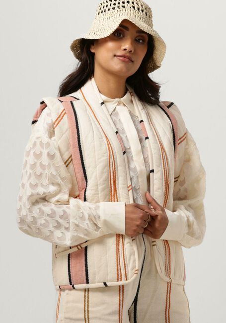 Beige BY-BAR Gilet ISLA ANTIC JACKET - large
