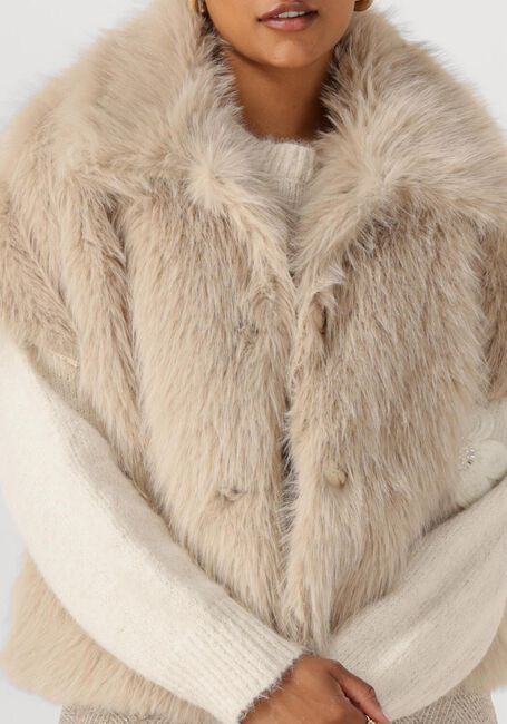 NUKUS Kimono LOUA GILET en beige - large