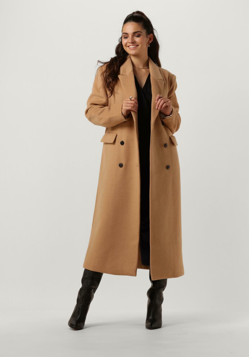 Scotch and soda camel coat top