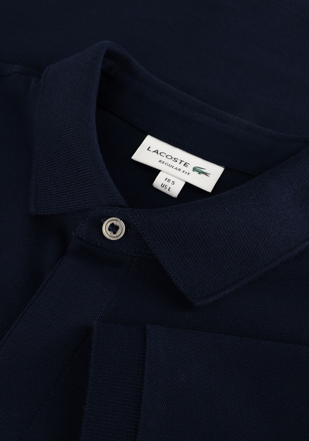 Donkerblauwe LACOSTE Polo REGULAR FIT COTTON BLEND POLO SHIRT - large