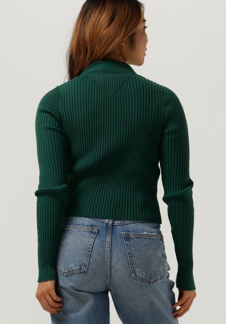 TOMMY JEANS Pull SWEATERS HALF ZIPP en vert - large