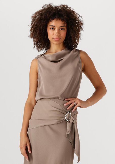 Taupe NEO NOIR Top SCOTTA DULL SATEEN TOP - large