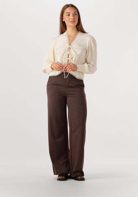 OBJECT Pantalon OBJLISA WIDE PANT en marron - large