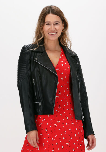 GOOSECRAFT Veste en cuir BIKER116 en noir - large