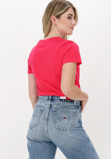 Roze TOMMY HILFIGER T-shirt REGULAR HILFIGER C-NK TEE SS - large