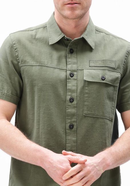 PME LEGEND Chemise d&eacute;contract&eacute; WRENCHMEN S/S COTTON SLUB CARGO en vert - large