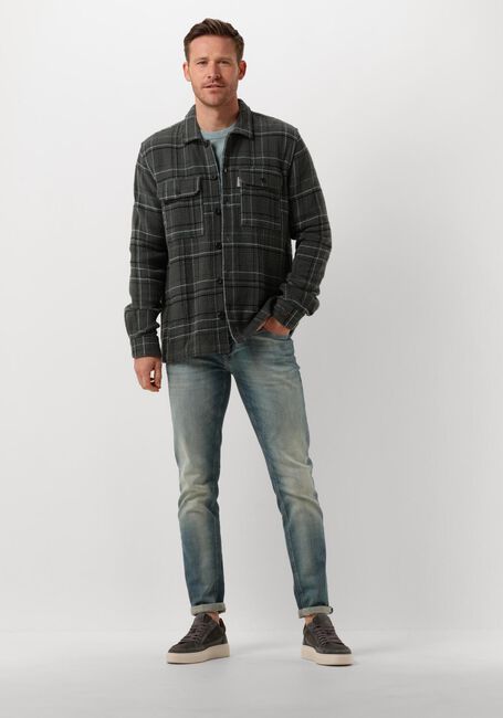 Groene CAST IRON Overshirt LONG SLEEVE SHIRT YD CHECK REGULAR FIT - large