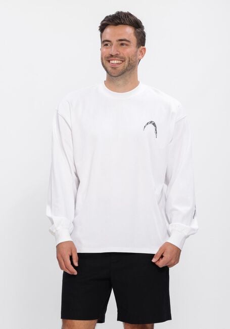 WOODBIRD T-shirt WBBEAM LS WARP TEE en blanc - large