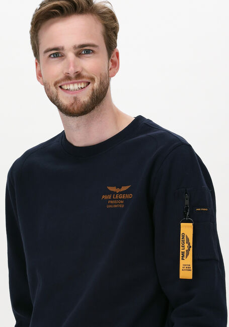 PME LEGEND Chandail LONG SLEEVE R-NECK BRUSHED SWE en bleu - large