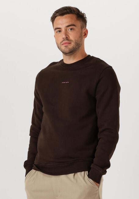 Bruine PURE PATH Trui REGULAR FIT CREWNECK LS SWEATERS - large