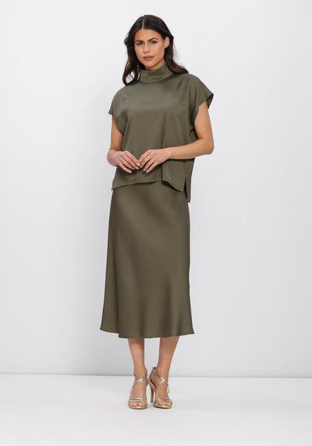 DRYKORN Jupe midi URA en vert - large