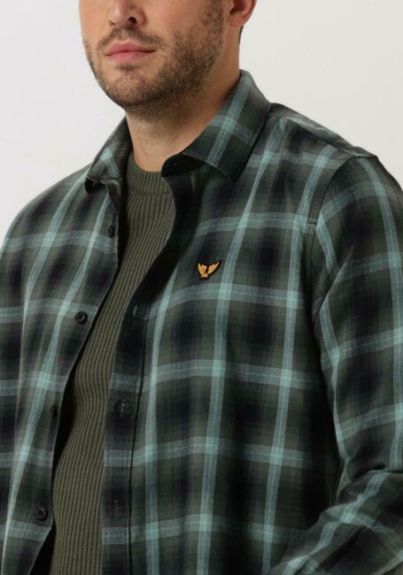 PME LEGEND Chemise décontracté LONG SLEEVE SHIRT CTN YARN DYED TWILL CHECK en vert - large