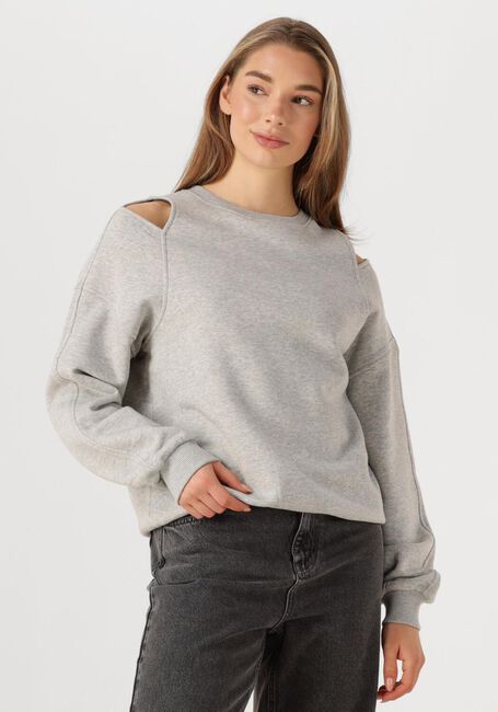 ALIX THE LABEL Pull LADIES KNITTED CUT OUT SWEATER en gris - large