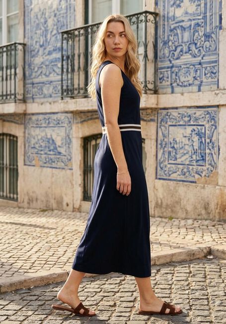Donkerblauwe STUDIO ANNELOES Maxi jurk Tirza tape dress - large