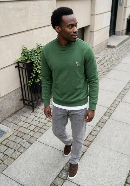 PS PAUL SMITH Chandail MENS REG FIT SWEATSHIRT ZEBRA en vert - large