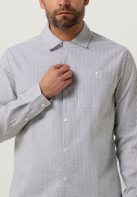 ANERKJENDT Chemise décontracté AKKURT L/S STRIPE SHIRT Blanc - large