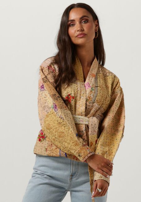 SISSEL EDELBO Kimono AURORA EMBROIDERY PATCHWORK JACKET en orange - large