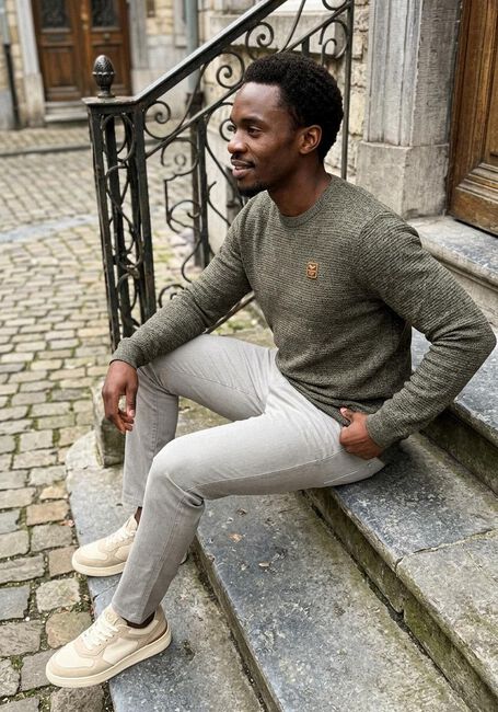 Lichtgrijze PIERRE CARDIN Slim fit jeans LYON TAPERED - large