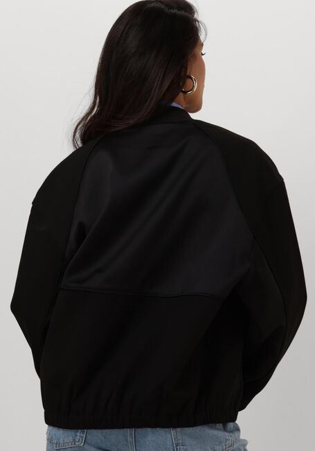 ALIX THE LABEL Jack LADIES WOVEN VARSITY BOMBER en noir - large