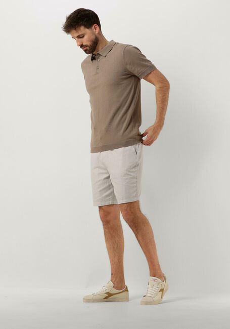 Taupe PURE PATH Polo KNIT POLO WITH CHESTPRINT - large