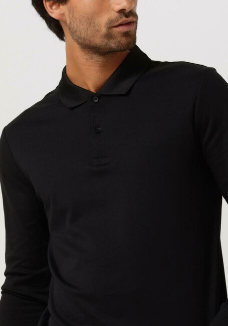 Zwarte CALVIN KLEIN Polo SMOOTH COTTON SLIM LS POLO - large