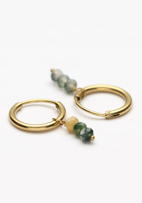 NOTRE-V Boucles d'oreilles OORBELLEN KLEIN GROEN KRALEN en vert - large