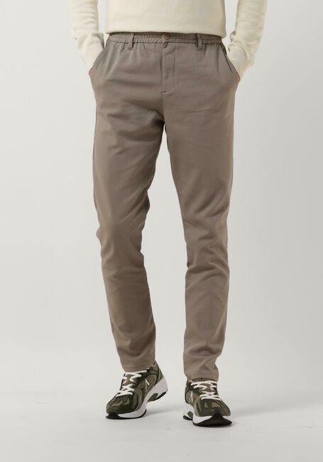 PUREWHITE Pantalon PANTS WITH SINGLE WELT BACK POCKETS AND ELASTIC WAISTBAND en taupe - large