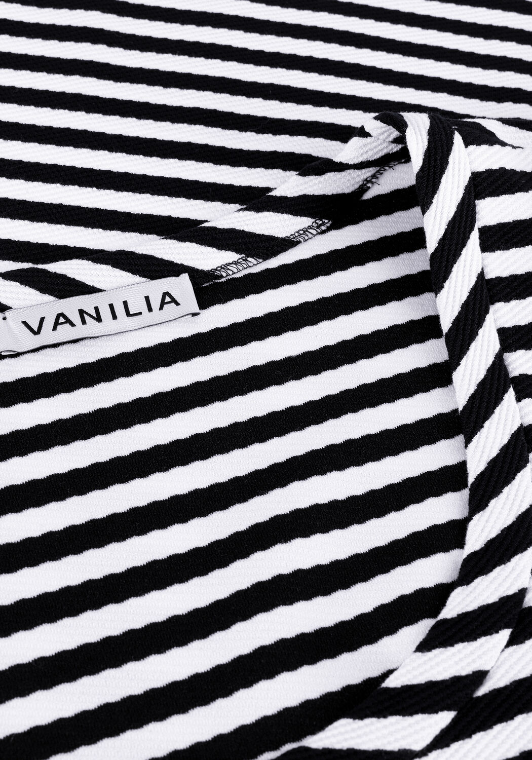 VANILIA Haut STRIPE ROUND en bleu - large