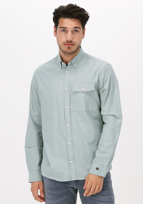 Mint CAST IRON Casual overhemd LONG SLEEVE SHIRT RELAXED FIT SOFT CHAMBRAY - large