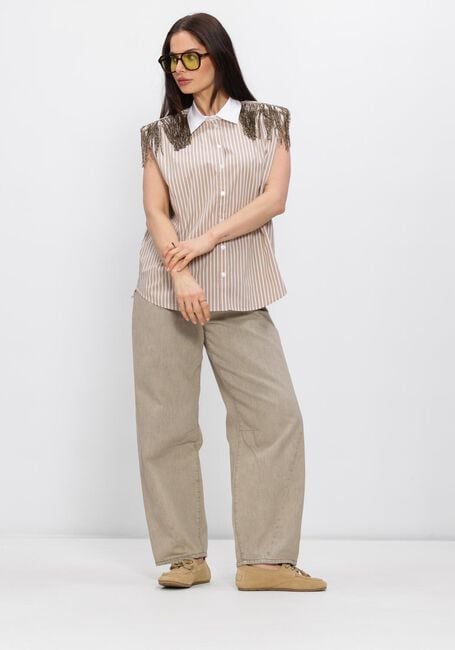 DANTE6 RHOBIN SLEEVELESS FRINGE DETAI SHIRT Blouses en beige - large