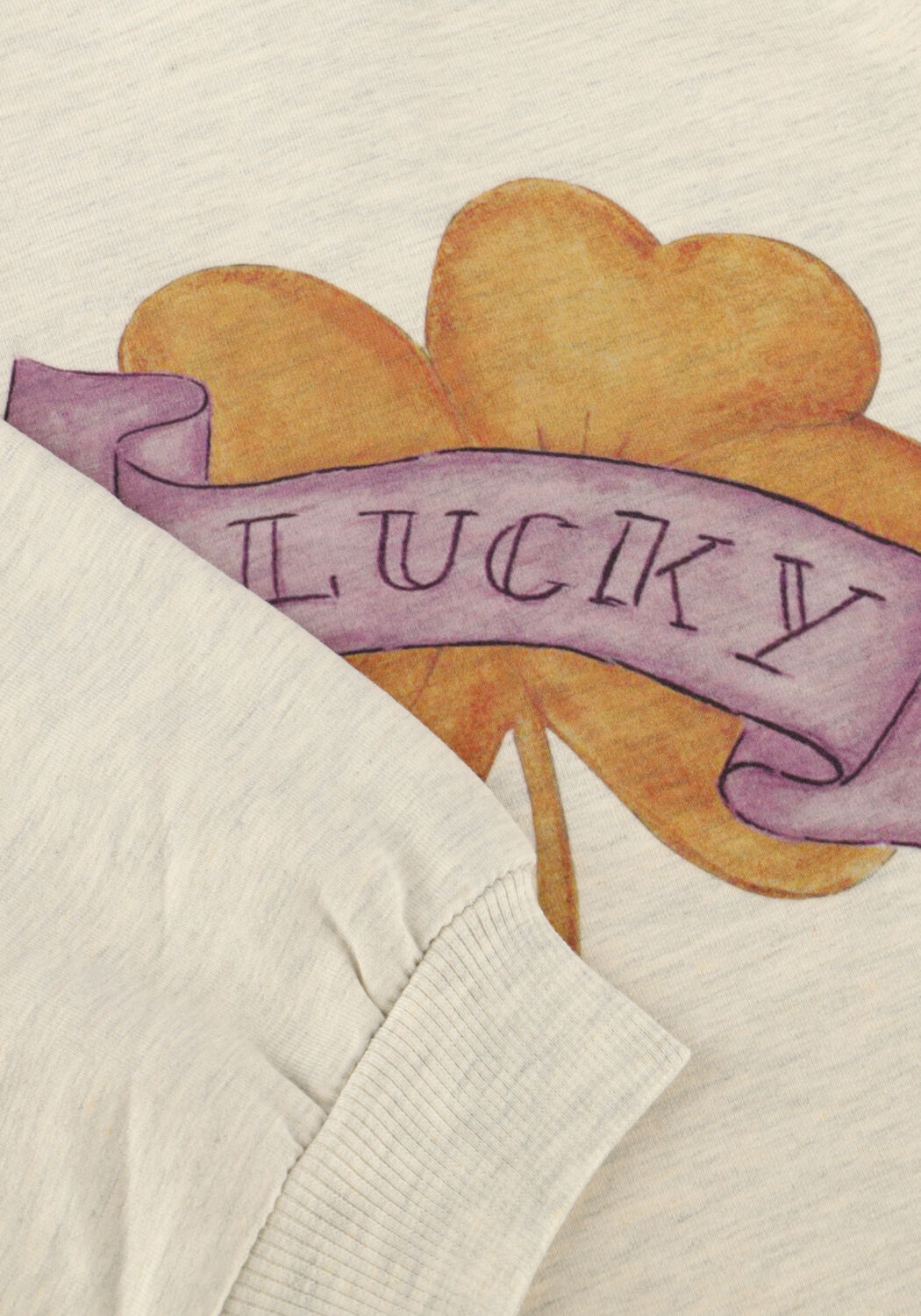 YOUR WISHES Pull MELANGE RUFFLE SWEATER &Eacute;cru - large