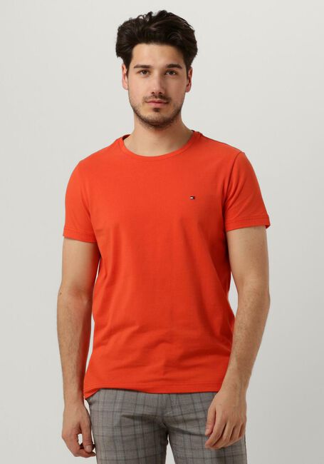 TOMMY HILFIGER T-shirt STRETCH EXTRA SLIM FIT TEE en orange - large