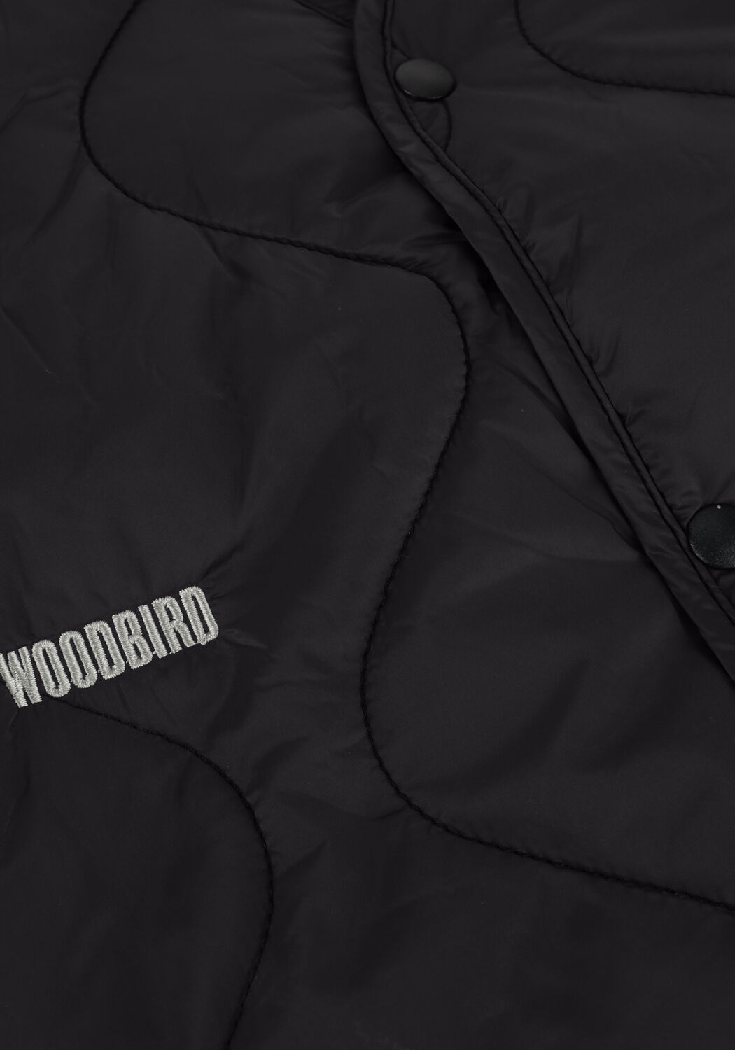 WOODBIRD Veste sans manches WBTRAIS QUILT VEST en noir - large