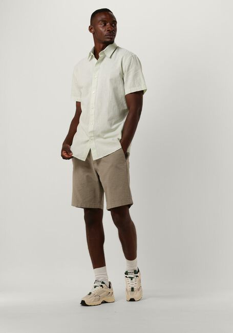 SELECTED HOMME Chemise décontracté SLHSLIMNEW-LINEN SHIRTS SS CLASSIC W en vert - large