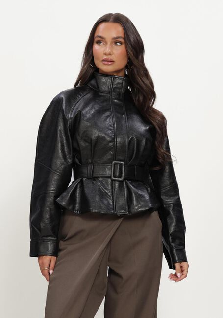 Zwarte NEO NOIR Leren jas JACLYN FAUX LEATHER JACKET - large