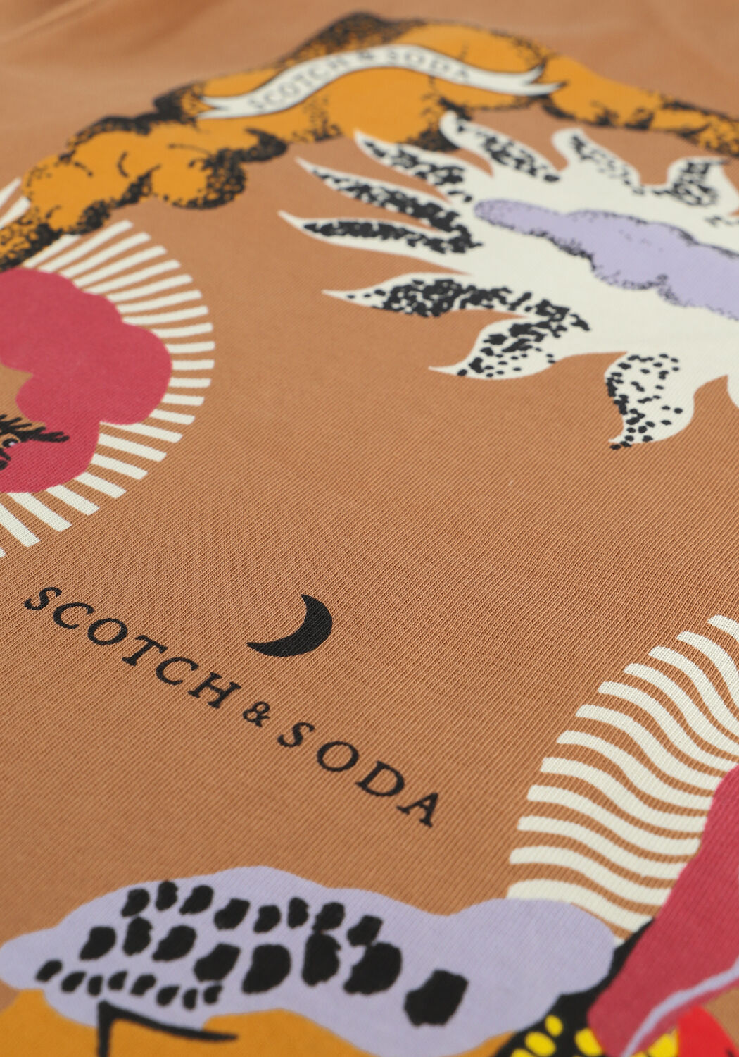 Beige SCOTCH & SODA T-shirt UNISEX - AMELIA EARHART GRAPHI - large