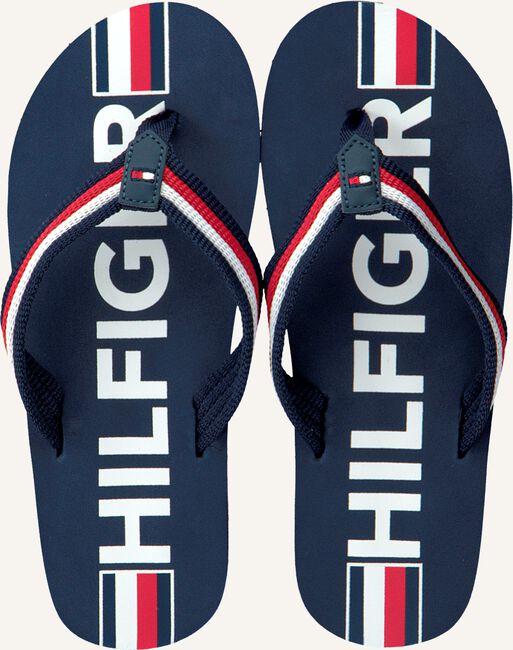 Blauwe TOMMY HILFIGER Slippers MAXI LETTERING PRINT Blauwe TOMMY HILFIGER Slippers MAXI LETTERING PRINT - large